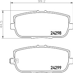 Rear Mintex Car Brake Pads MDB2772 to fit Mazda Abarth