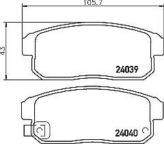 Rear Mintex Car Brake Pads to fit Mazda RX8