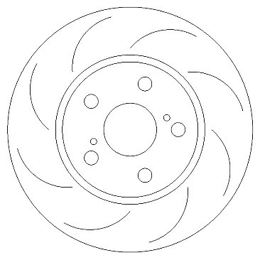 Front Grooved Brake Discs 255 mm to fit Lexus Ct (ZWA10_) Toyota and others