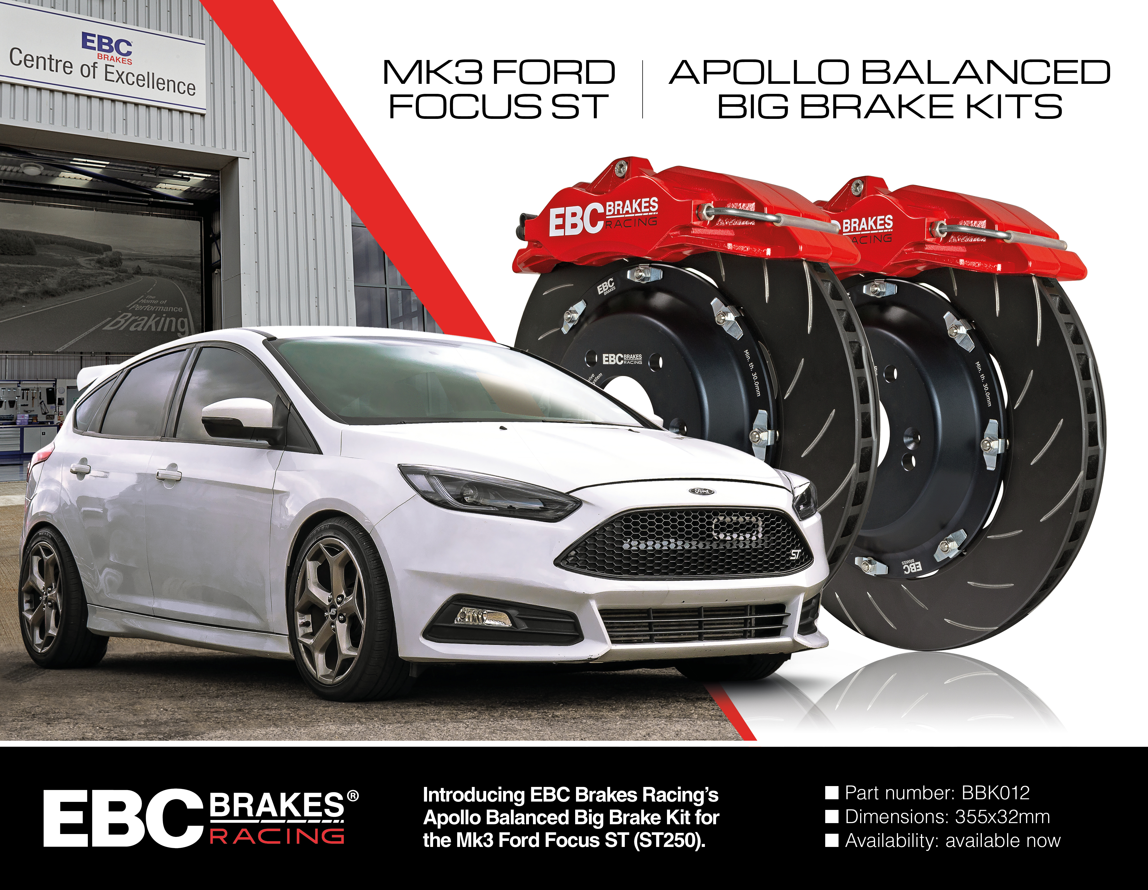 EBC Brakes Apollo Big Brake Kit for Ford Focus ST MK3