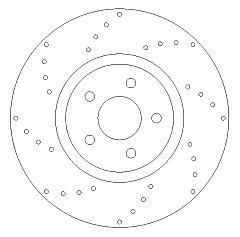 Front Cross Drilled Brake Discs to fit Ford Focus MK2 ST