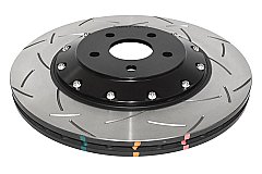 Front DBA 5000 series - T3 Slotted Black Hat Brake Discs to fit Focus RS MK3