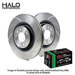 Mitsubishi Evo 5-9 Front Brake Discs with Performance Pads