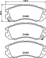 Front Mintex Car Brake Pads to fit Subaru