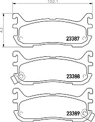 Rear Mintex Car Brake Pads MDB1705