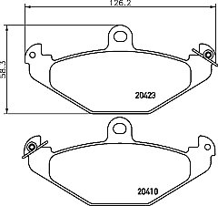 Rear Mintex Car Brake Pads MDB1891