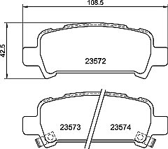 Rear Mintex Car Brake Pads to fit Subaru