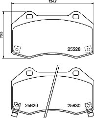 Front Mintex Car Brake Pads MDB4018 to fit Mazda Abarth Brembo