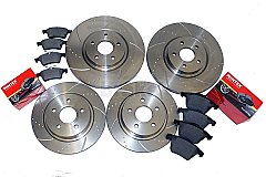 Front Rear Performance Brake Discs Mintex Pads to fit Ford Focus ST ST225 MK2