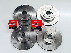 to fit Subaru Impreza WRX Turbo Brake Discs & Pads Front & Rear Stage 1 Upgrade