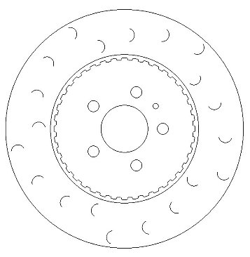 Tesla Model 3 Performance Front C-Hook Grooved Brake Discs