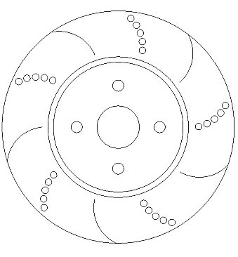 Renault Clio 2.0 172 Front Dimpled and Grooved Brake Discs