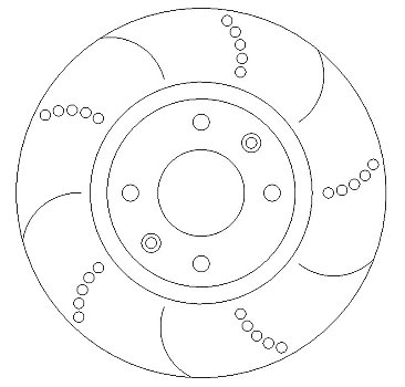 PEUGEOT 206 2.0 16v GTI (180) Front Dimpled and Grooved Brake Discs