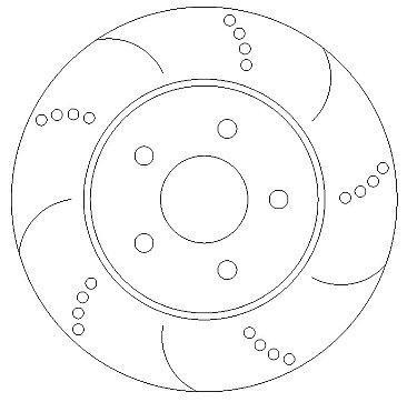 FORD Mondeo (MK3) Saloon 3.0 ST-220 Rear Dimpled And Grooved Brake Discs