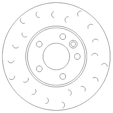 Front C Hook Slotted Brake Discs BD1289C