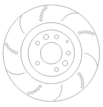 Mazda RX8 Front Dimpled And Grooved Brake Discs