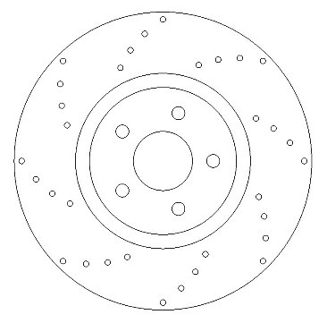 Front Cross Drilled Brake Discs to fit Ford Focus MK2 ST