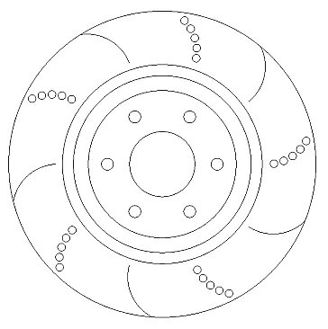 for Nissan Navara D40 Front Dimpled and Grooved Brake Discs 320mm