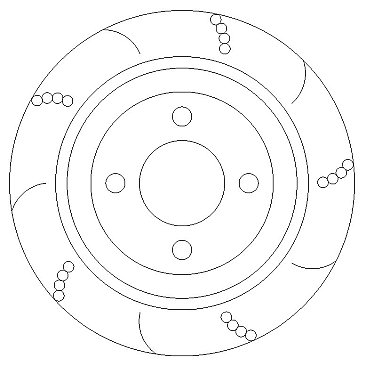 Rear Dimpled and Grooved Brake Discs BD1428B