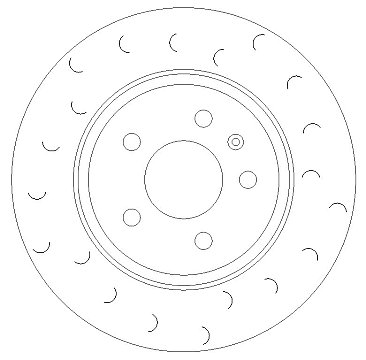 Rear C Hook Slotted Brake Discs BD1519C