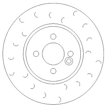 Front C Hook Slotted Brake Discs BD1555C