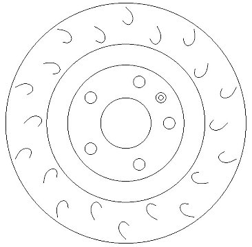Audi TT (8J) Rear J Hook Grooved Brake Discs