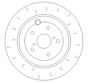 Rear C Hook Slotted Brake Discs BD1851C