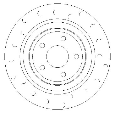 Rear C Hook Slotted Brake Discs BD1853C