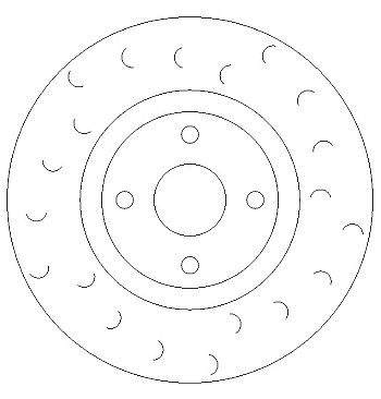 Front Brake Discs 280 mm to fit Fiat 124 Spider (348_) Mazda and others