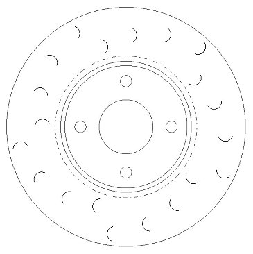 Front C Hook Slotted Brake Discs BD203C