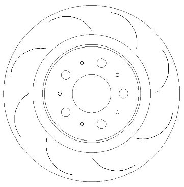 Tesla Model 3 2017- Front Grooved Brake Discs