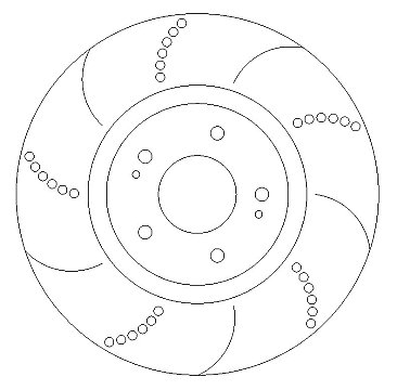 Mitsubishi Evo 5 6 7 8 9 Front Dimpled And Grooved Brake Discs