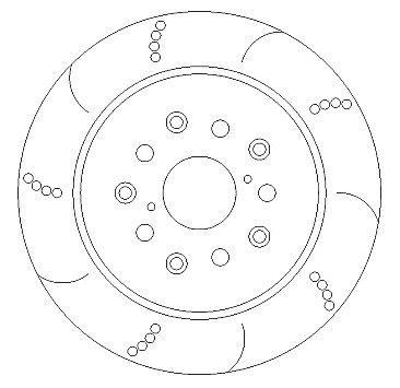 LEXUS IS200 (GXE10) 2.0 Rear Dimpled And Grooved Brake Discs