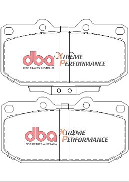 Front DBA Xtreme Brake Pads to fit Subaru Impreza WRX Turbo