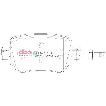 Rear DBA Performance Street Pads for Audi VW Skoda