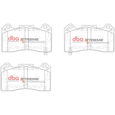 Front DBA Xtreme Brake Pads to fit Focus RS MK3