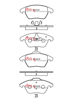 Front DBA Brake Pads Race Performance to fit Audi VW Skoda