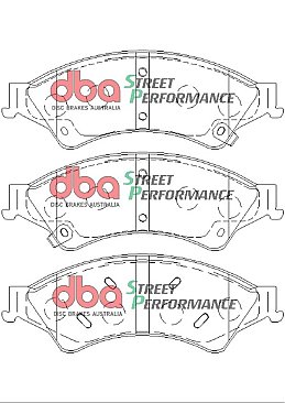 Front DBA Performance Street Pads to fit Ford Ranger TDCI (TKE)