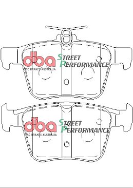 Rear DBA Street Performance Pads with Grooved Discs to fit Audi S3 Quattro 8V