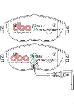 Front DBA Performance Street Pads for VW Golf R MK7