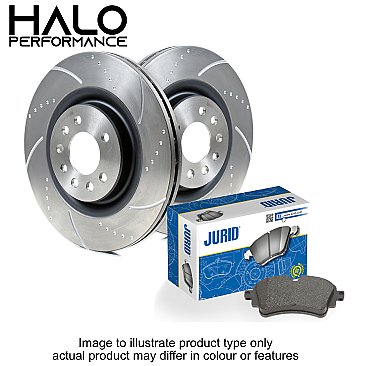 Astra H VXR Rear Grooved Brake Discs and Jurid Pads
