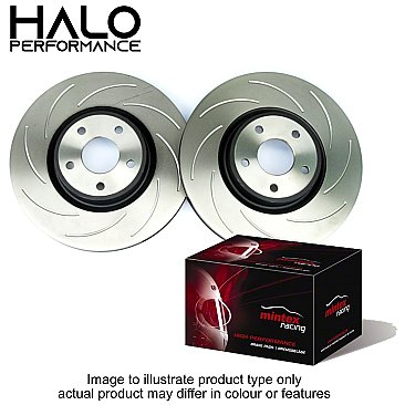 Front Grooved Brake Discs with Mintex Performance Pads to fit Focus ST MK3