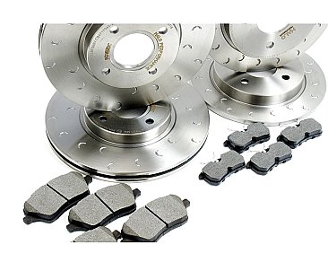 Ford Fiesta 1.6 ST180 ST200 Front & Rear C-Hook Discs with Brake Pads