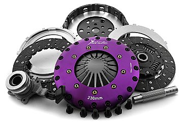 Xtreme Performance - 230mm Sprung hub Organic Twin Plate Clutch Kit Incl Flywheel & CSC 1000Nm