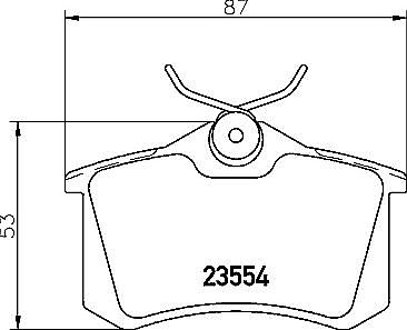 VW Polo 1.8 GTI Rear C-Hook Brake Discs with Mintex Pads