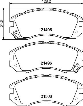 Front Mintex M1144 Performance Brake Pads to fit Subaru