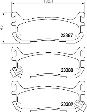 Rear Mintex M1144 Performance Brake Pads MDB1705M1144