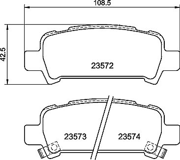 Rear Mintex Car Brake Pads to fit Subaru