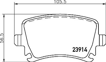 Rear Mintex M1155 Racing Pads MDB2580M1155