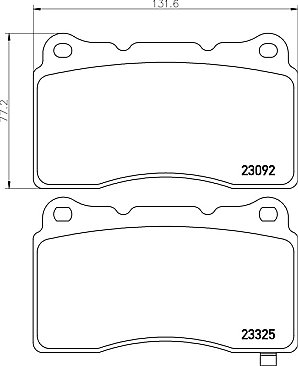 Front Brake Pads to fit Subaru Mitsubishi